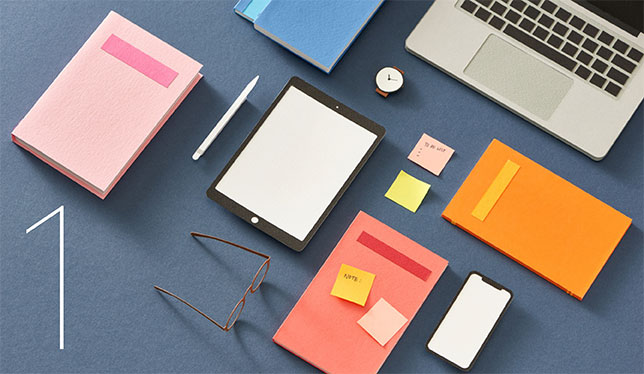 notes with laptop on table picture 3